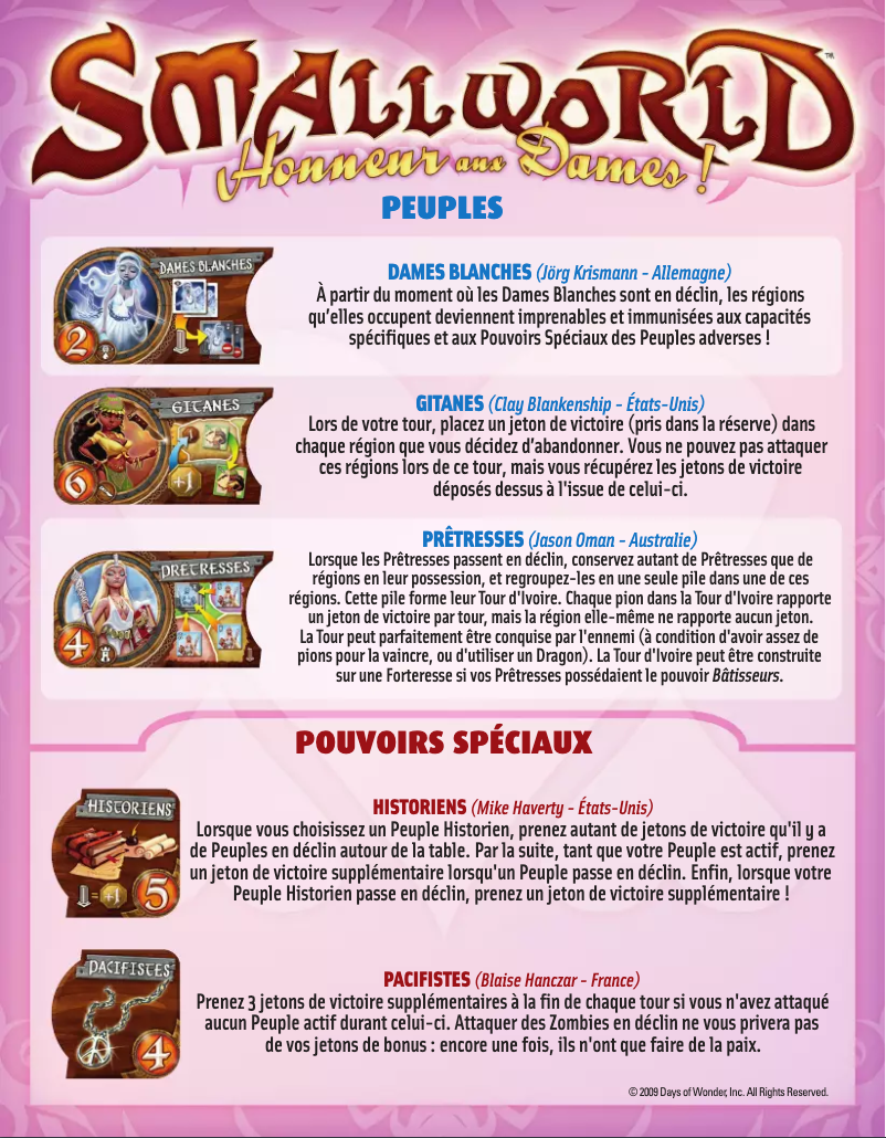 Image de la première page du manuel de l'appareil Grand Dames of Small World