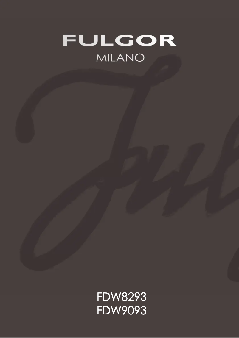 Page 1 de la notice Guide d'installation Fulgor Milano FDW 9093.1