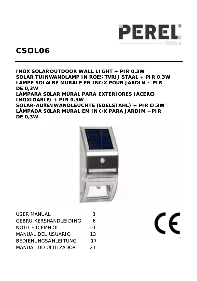 Image de la première page du manuel de l'appareil CSOL06