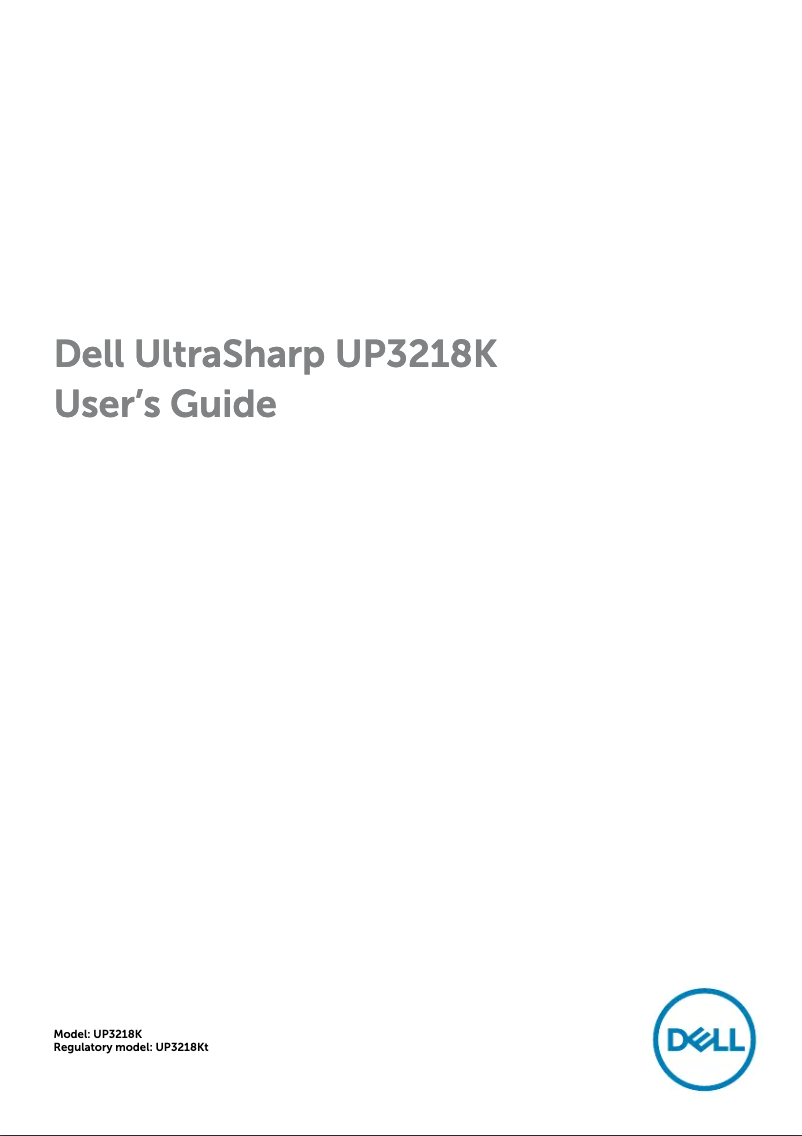 Page 1 de la notice Manuel utilisateur Dell UltraSharp UP3218K
