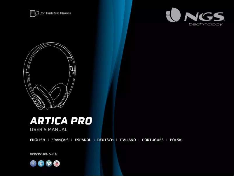 Image de la première page du manuel de l'appareil White Artica Pro bluetooth