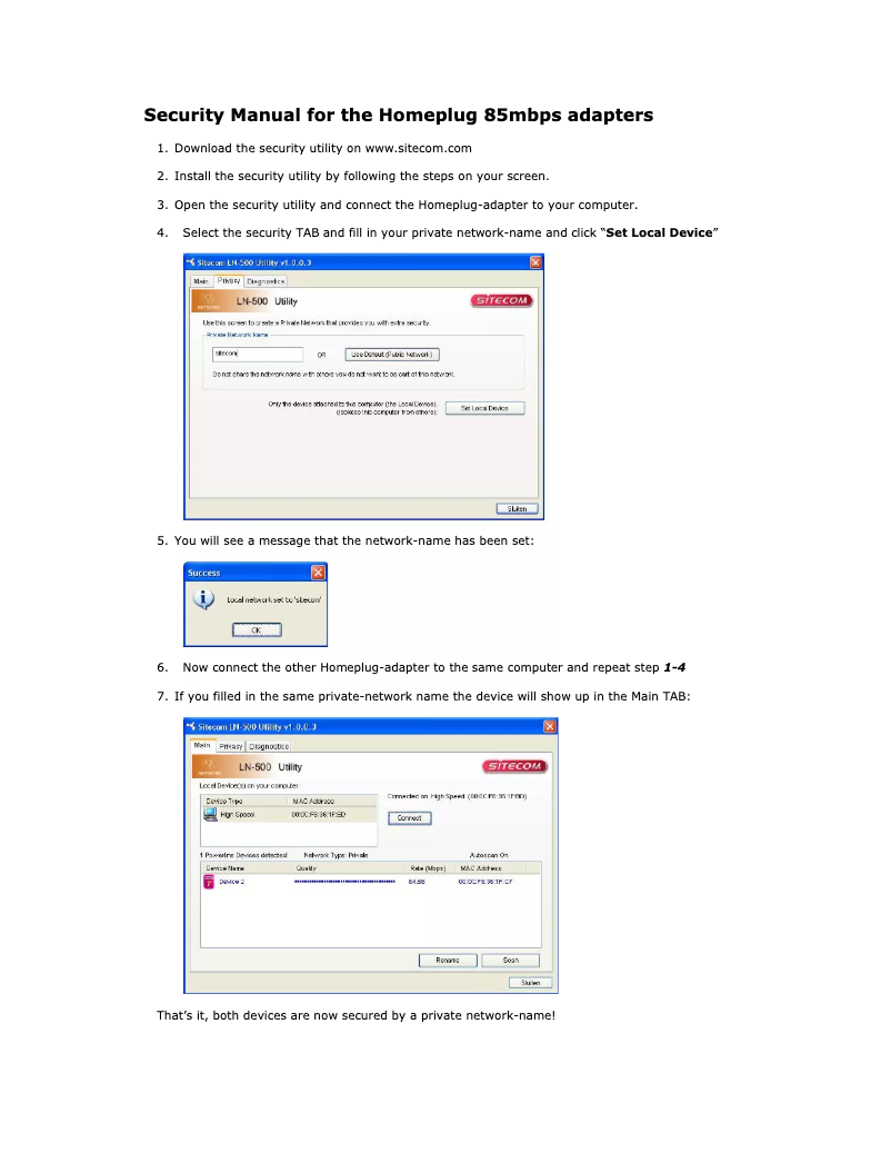 Page n°1 - Manuel utilisateur Sitecom LN-514