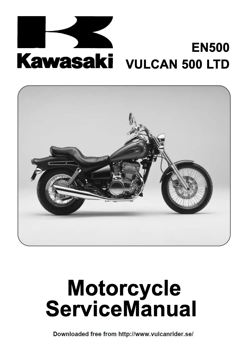 Image de la première page du manuel de l'appareil Vulcan 500 LTD (2004)