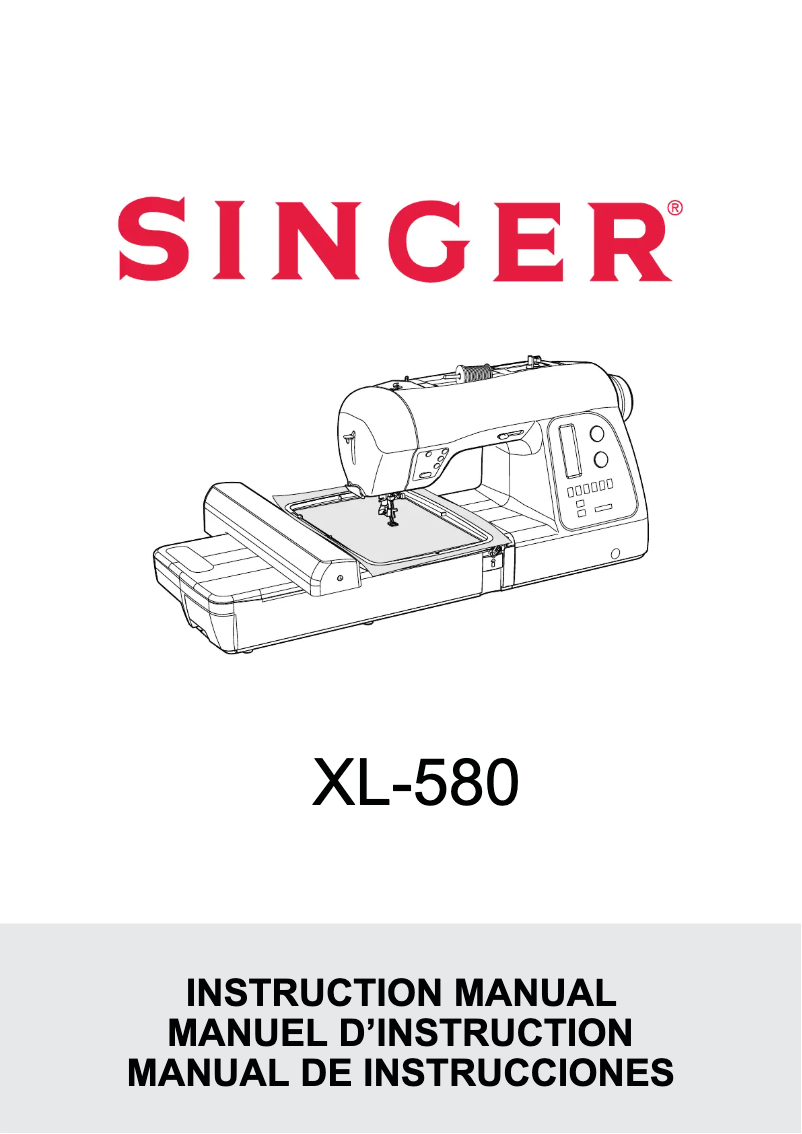 Page n°1 - Manuel utilisateur Singer XL-580