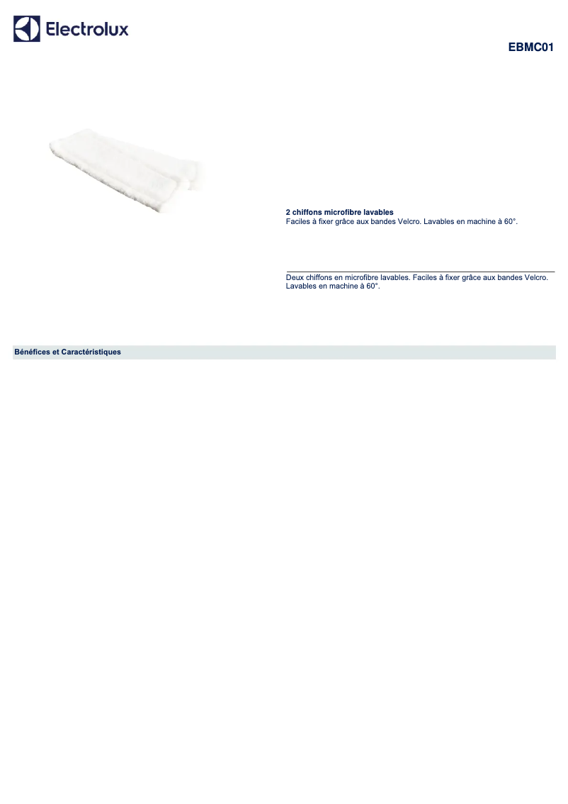 Image de la première page du manuel de l'appareil EBMC01