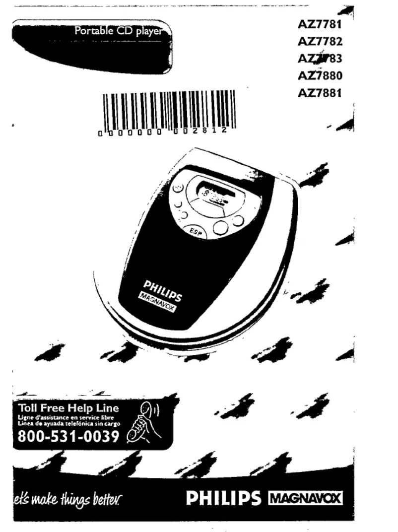 Page n°1 - Manuel utilisateur Philips AZ7783