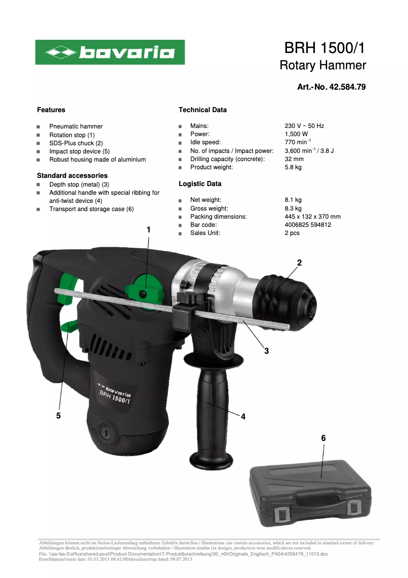 Página 1 del manual Manual de usuario Bavaria BRH 1500/1