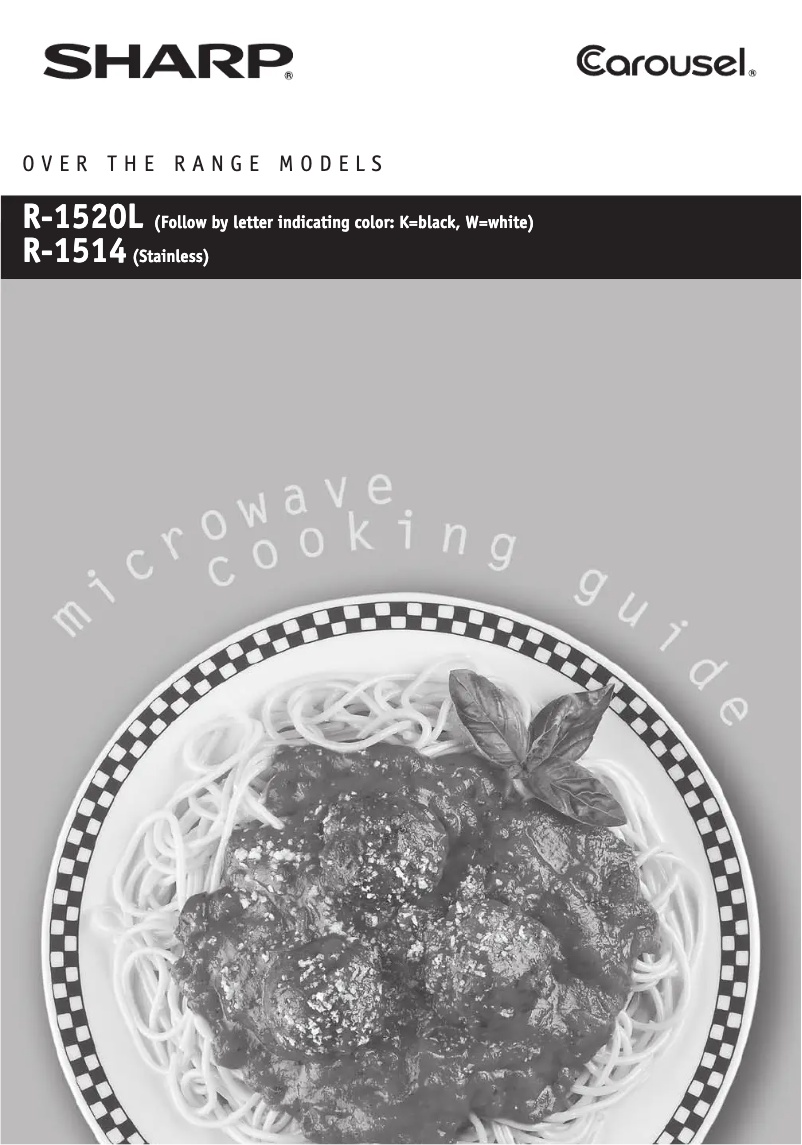 Page 1 de la notice Manuel utilisateur Sharp R-1514T