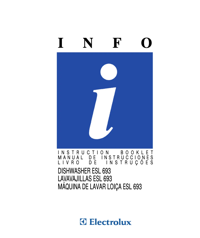 Page 1 de la notice Manuel utilisateur Electrolux ESL693