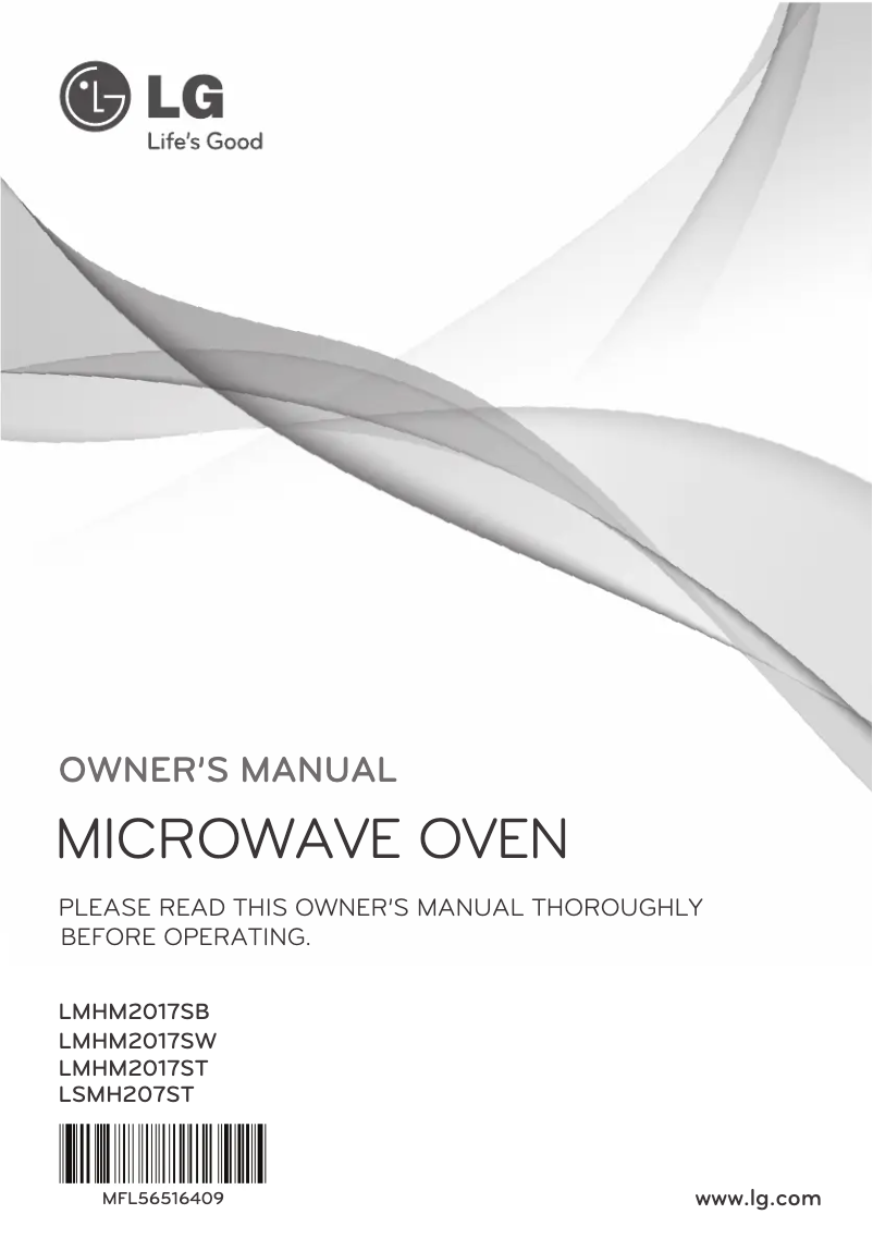 Page 1 de la notice Manuel utilisateur LG LMHM2017SB