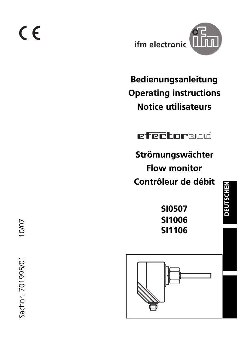 Page n°1 - Manuel utilisateur IFM SI1106