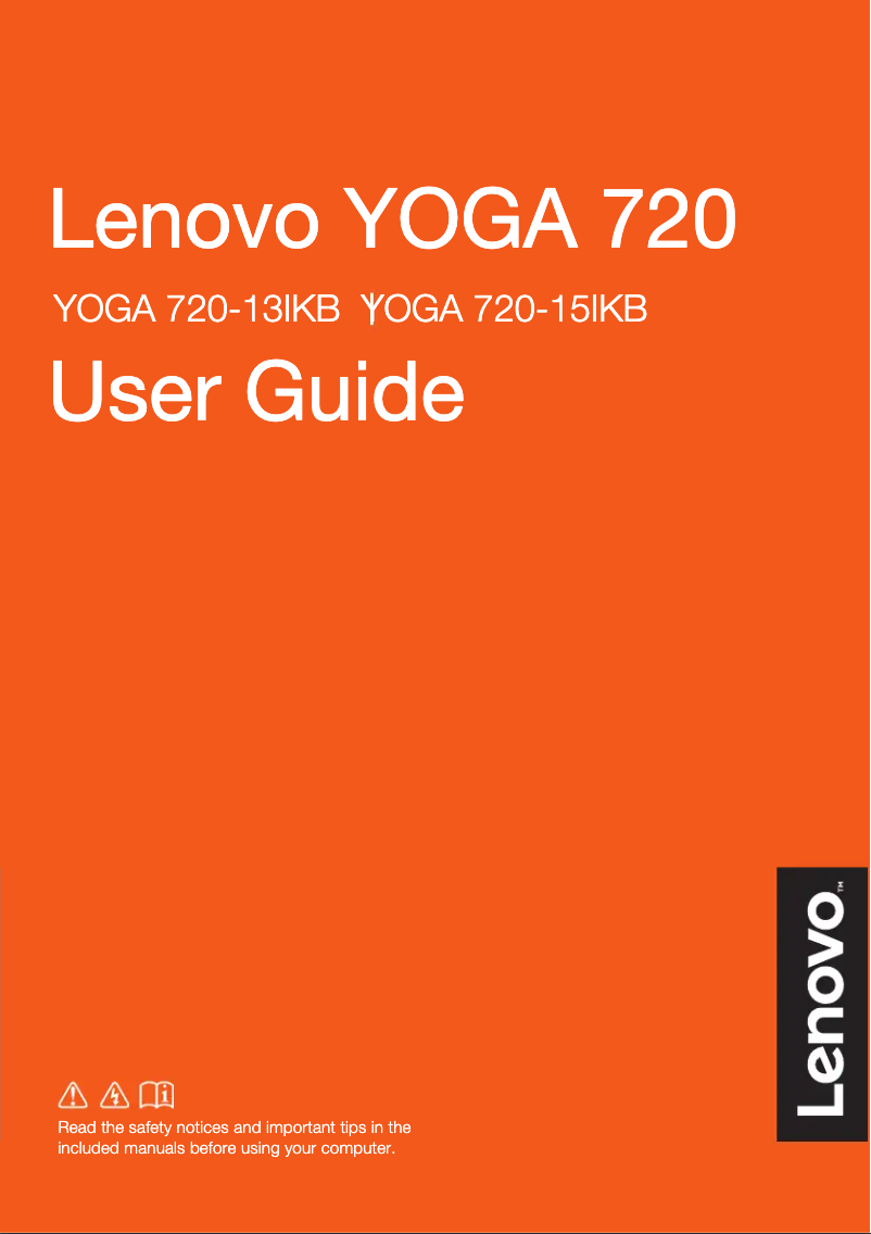 Page n°1 - Manuel utilisateur Lenovo Yoga 720