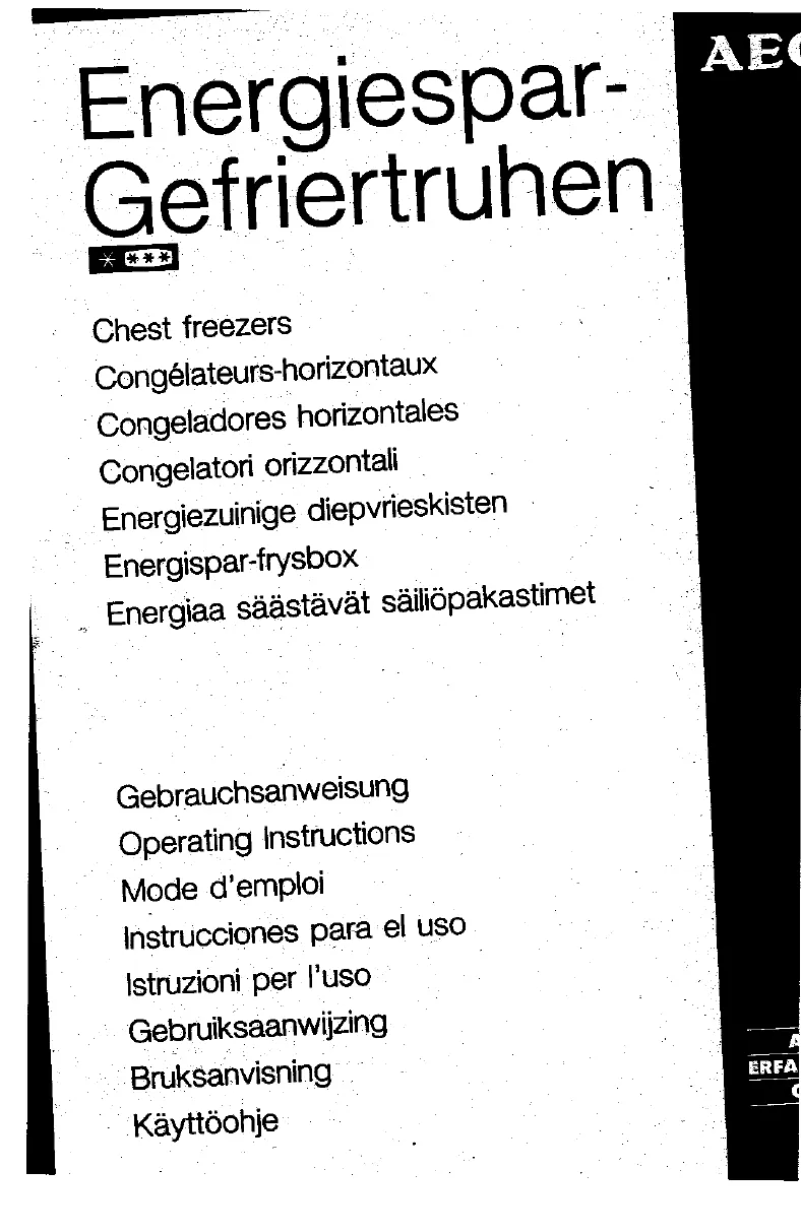 Page n°1 - Manuel utilisateur AEG A3372GT