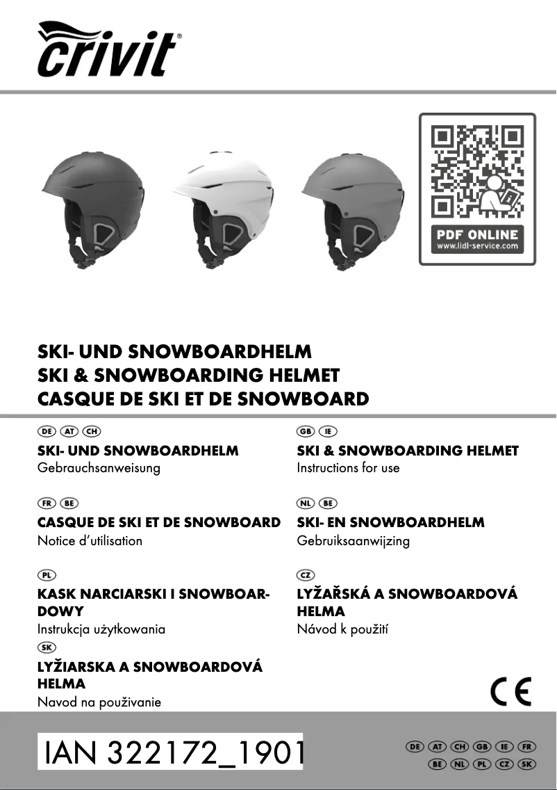 Page 1 de la notice Manuel utilisateur Crivit IAN 322172