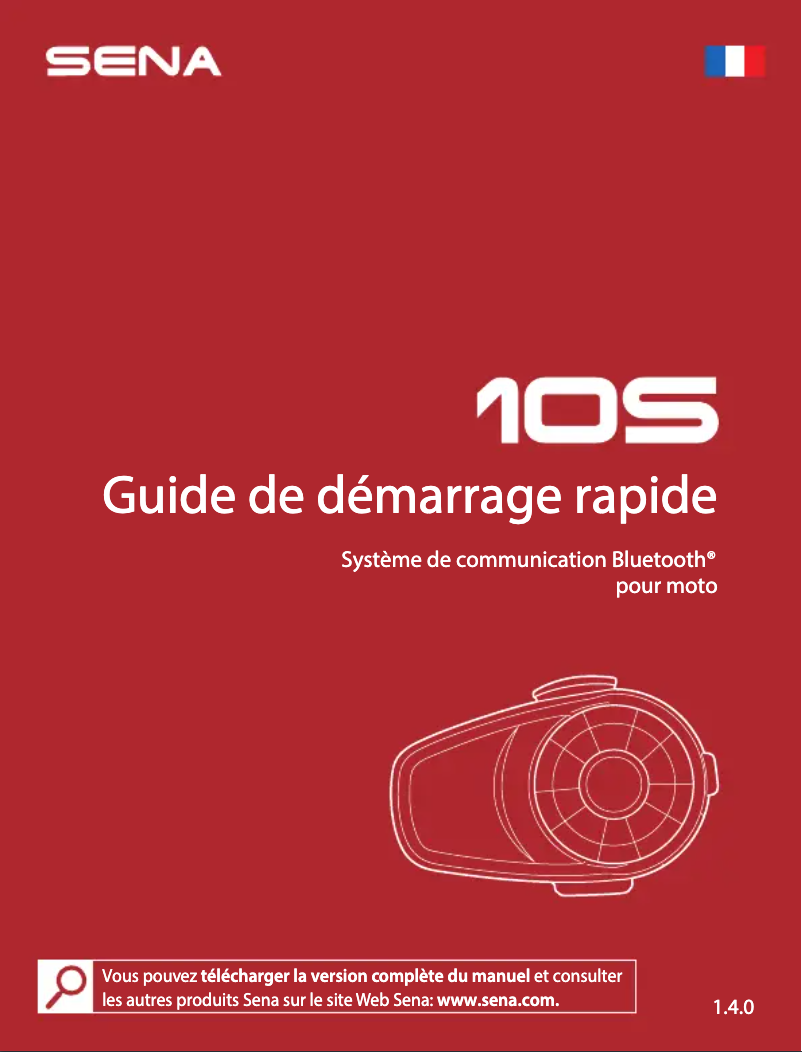 Page 1 de la notice Guide de démarrage rapide Sena 10S