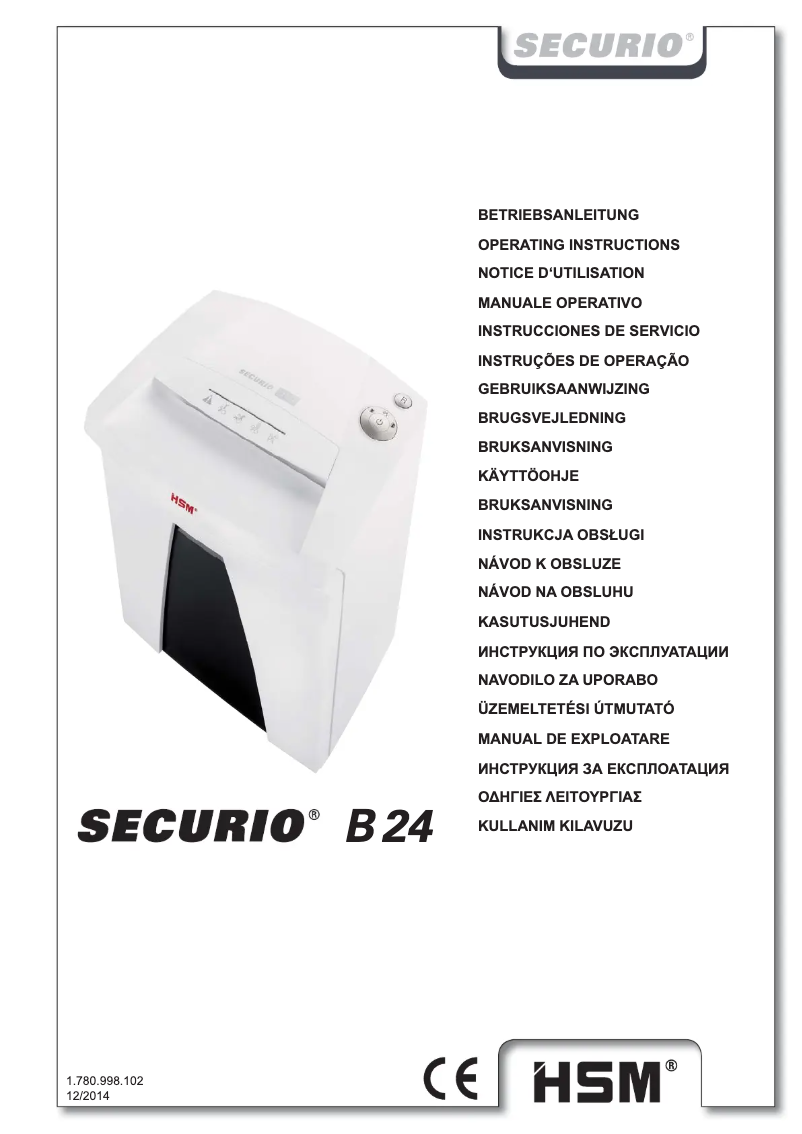 Página 1 del manual Manual de usuario HSM Securio B24