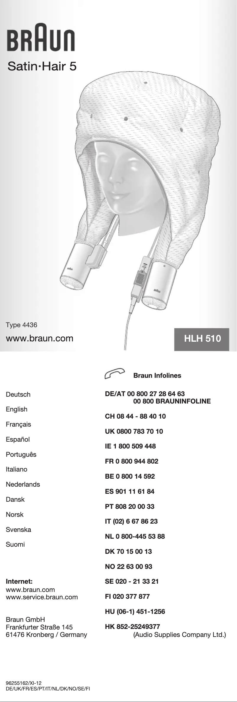 Page n°1 - Manuel utilisateur Braun Satin Hair 5 HD550