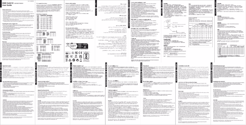 Page n°1 - Manuel utilisateur Cooler Master MWE Gold 850 V2