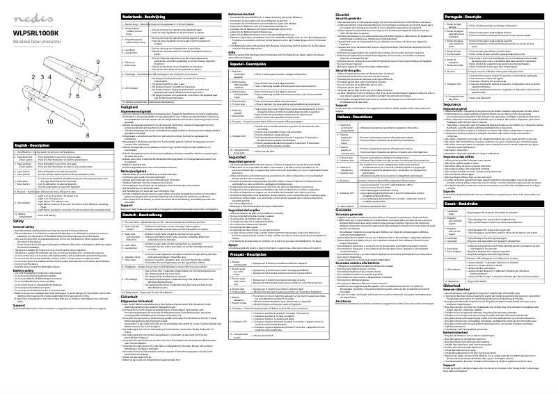 Page 1 de la notice Manuel utilisateur Nedis WLPSRL100BK