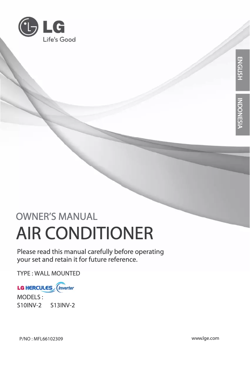 Page 1 de la notice Manuel utilisateur LG SN13INV-2