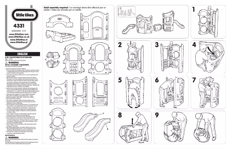 Image de la première page du manuel de l'appareil 8-in-1 Playground