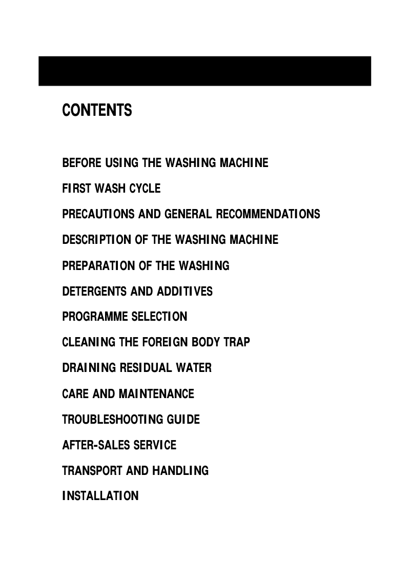 Page 1 de la notice Manuel utilisateur Whirlpool AWA 5088/1