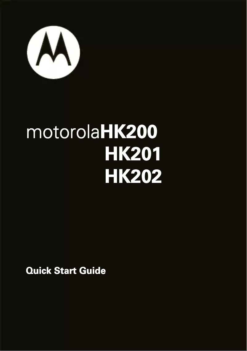 Page 1 de la notice Manuel utilisateur Motorola HK200