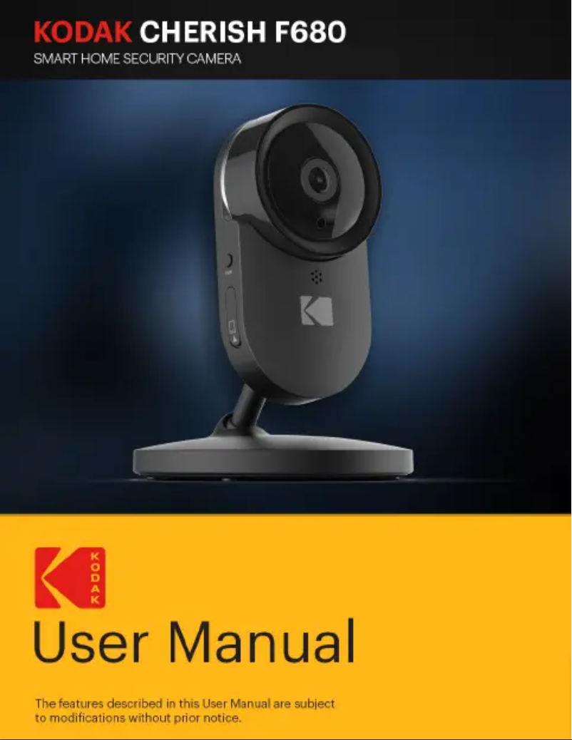 Page 1 de la notice Manuel utilisateur Kodak Cherish F680
