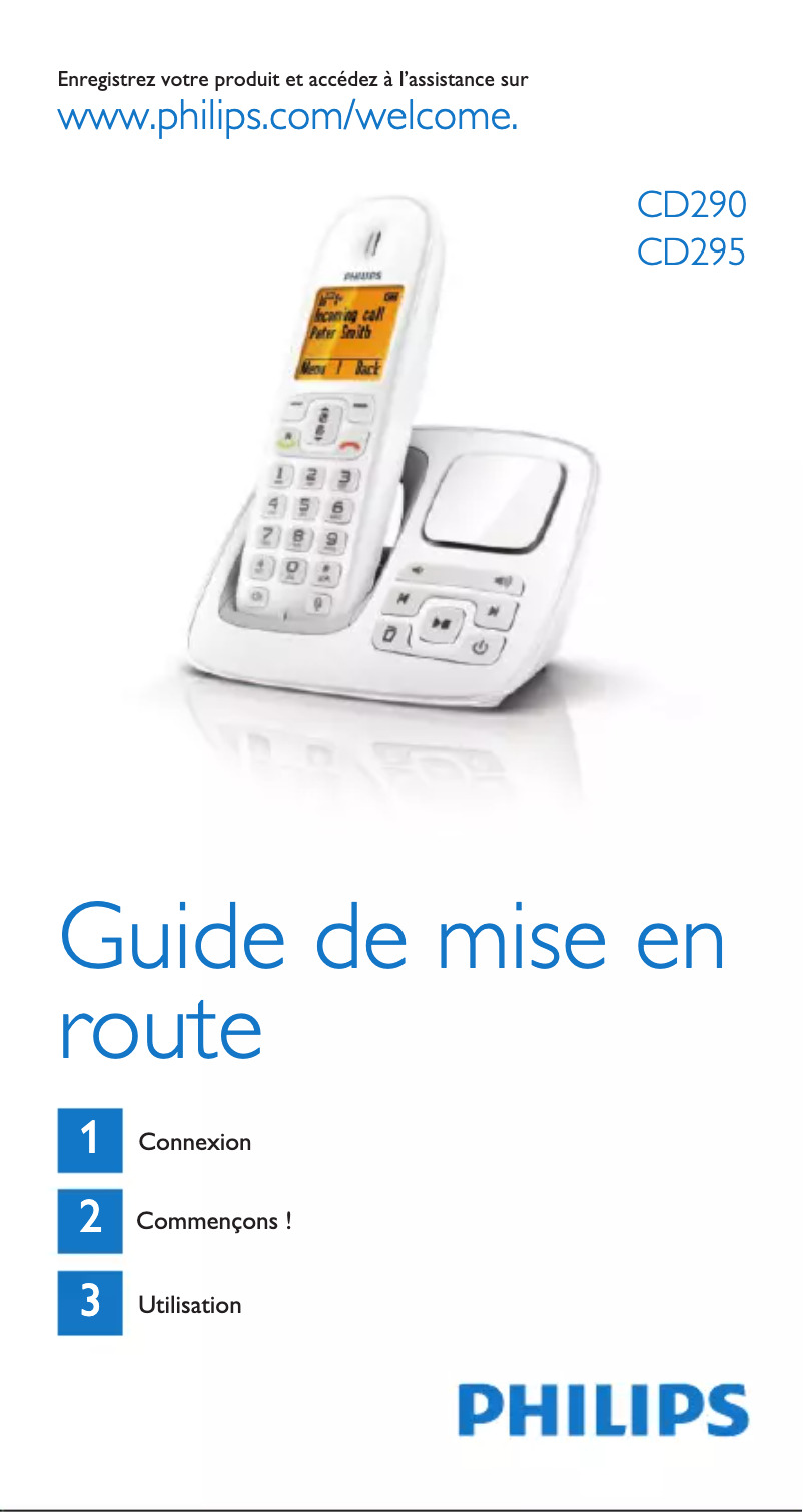 Página 1 del manual Guía de inicio rápido Philips BeNear CD2901W