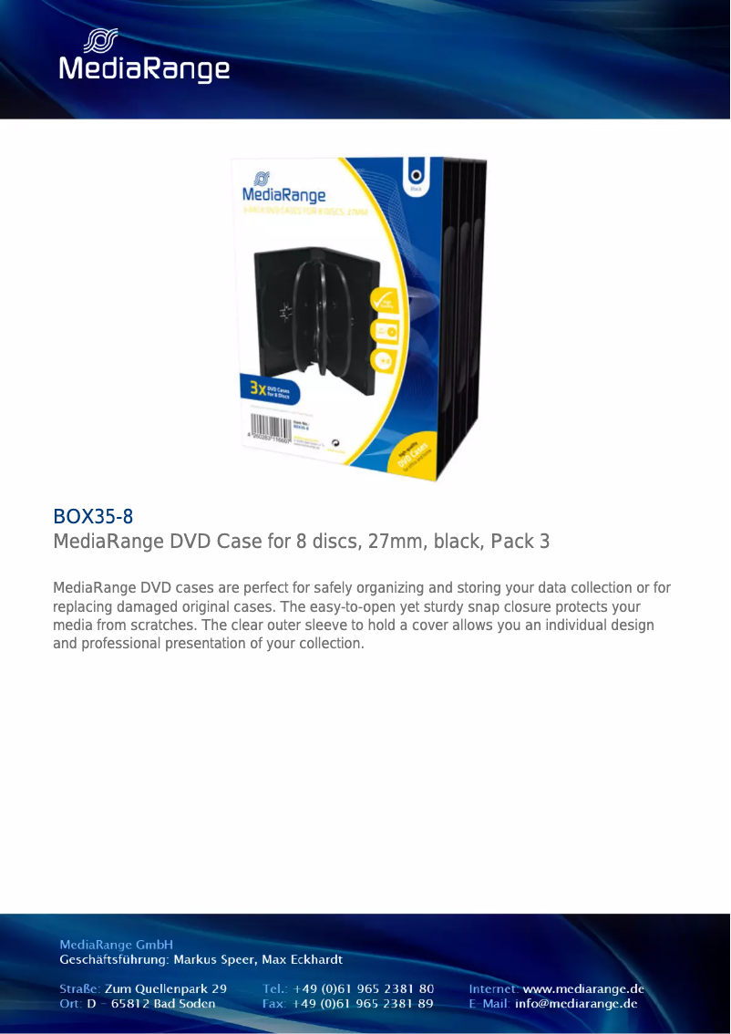 Page 1 de la notice Manuel utilisateur MediaRange BOX35-8