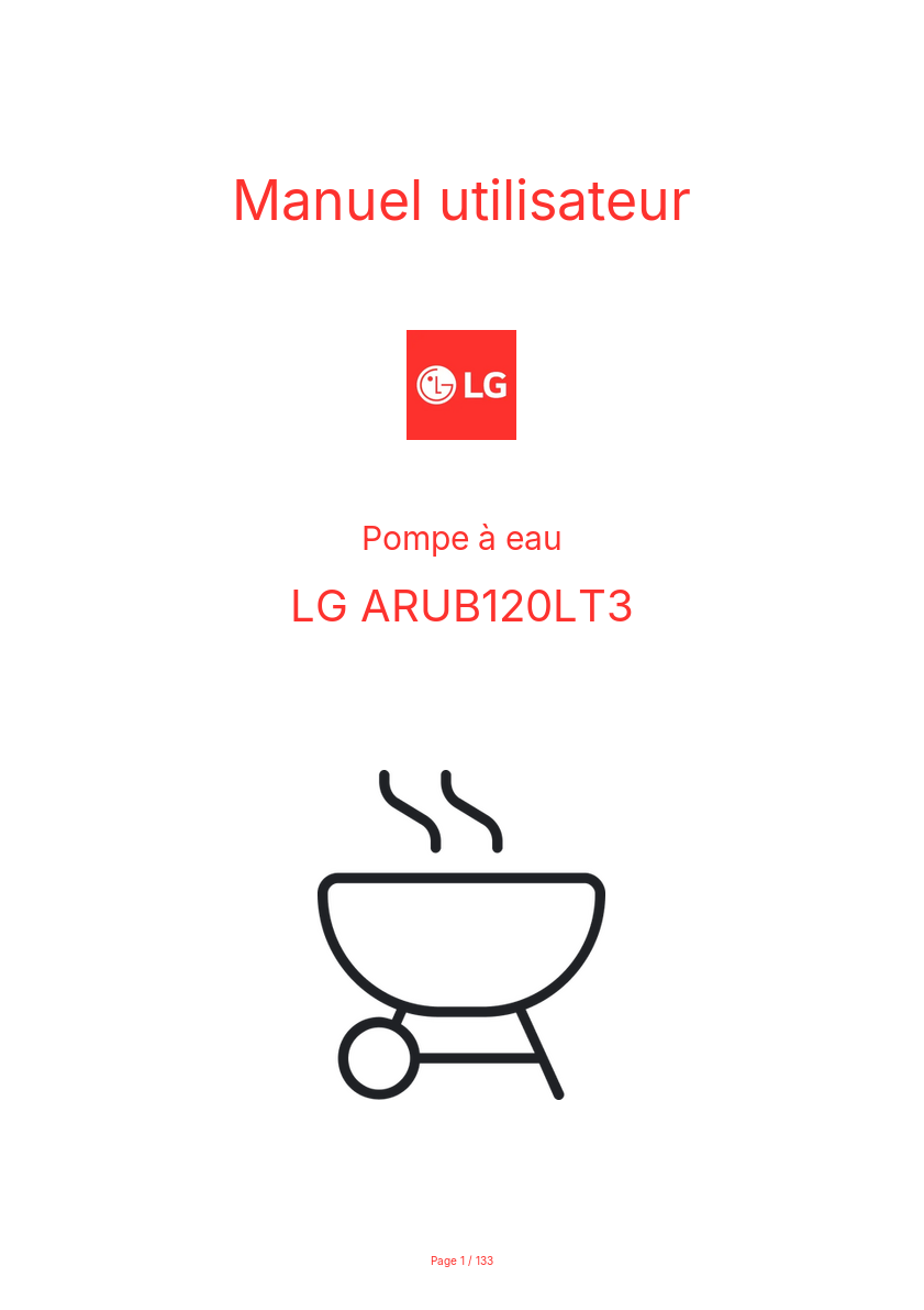 Page n°1 - Manuel utilisateur LG ARUB120LT3