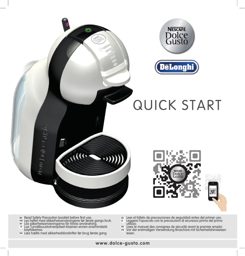 Page n°1 - Manuel utilisateur DeLonghi Dolce Gusto Mini Me EDG 305 