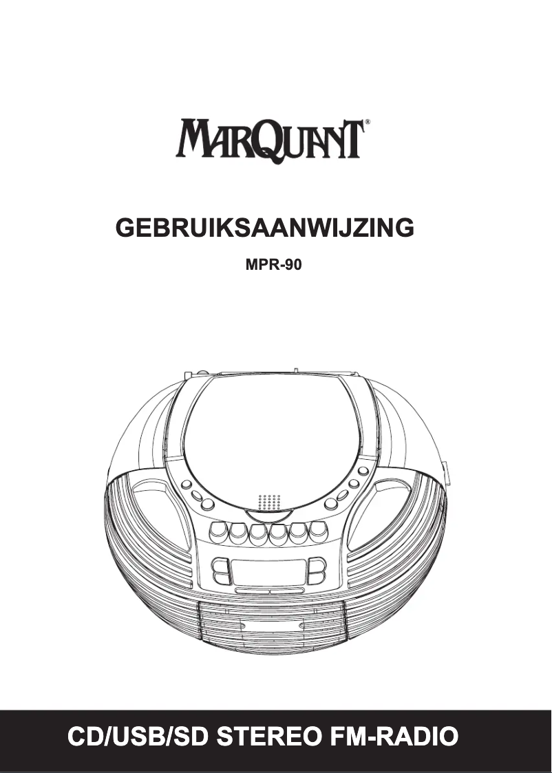 Page 1 de la notice Manuel utilisateur Marquant MPR-90