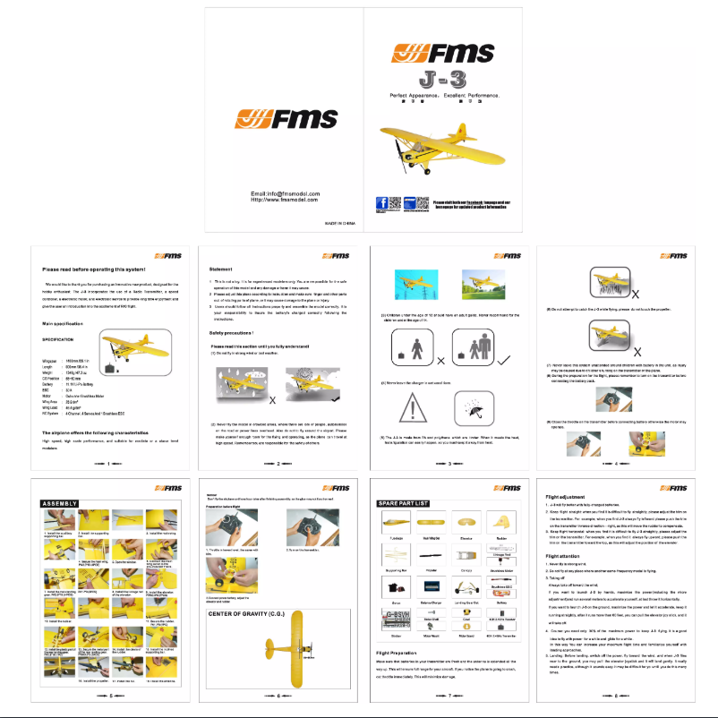 Page n°1 - Manuel utilisateur FMS J3 Cub