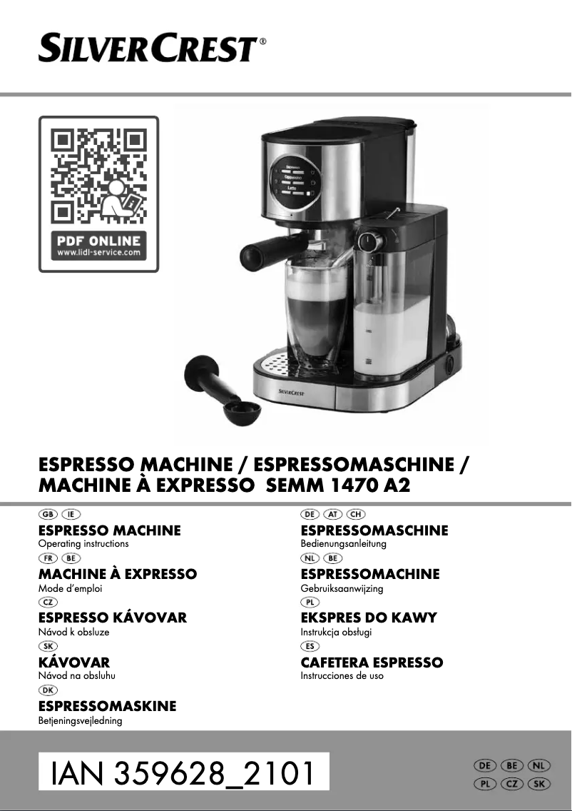 Page 1 de la notice Manuel utilisateur SilverCrest SEMM 1470 A2