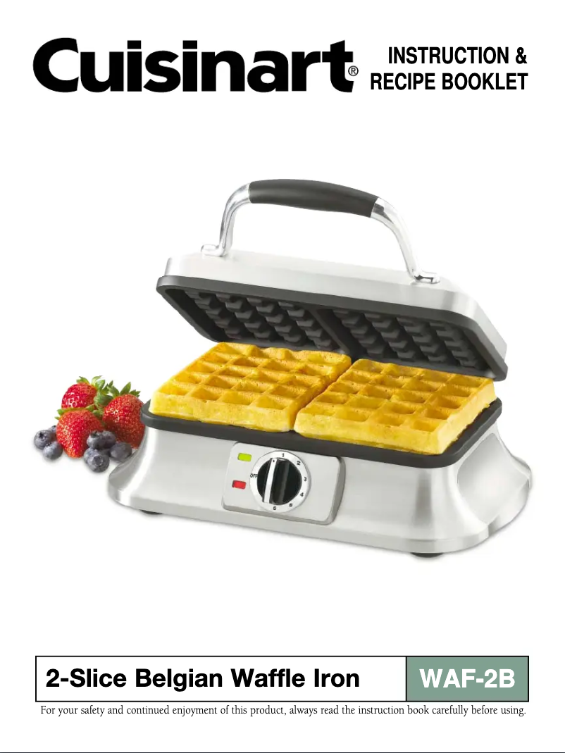Page 1 de la notice Manuel utilisateur Cuisinart WAF-2B