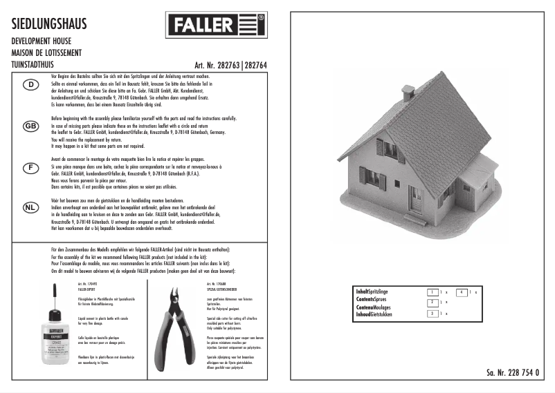 Page n°1 - Manuel utilisateur Faller 282764