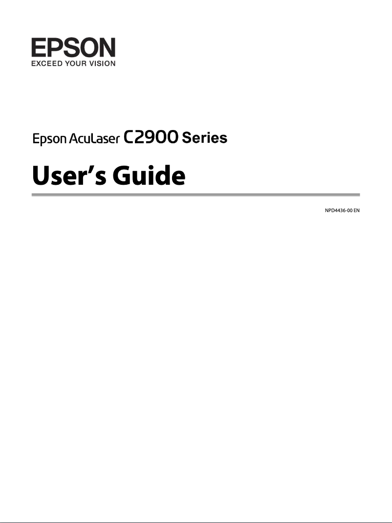 Image de la première page du manuel de l'appareil AcuLaser C2900