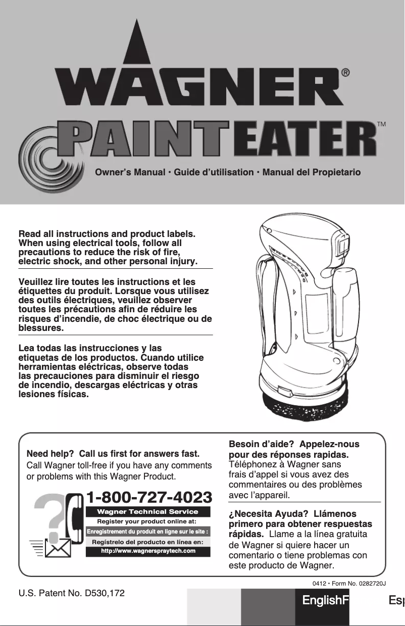 Image de la première page du manuel de l'appareil Paint Eater