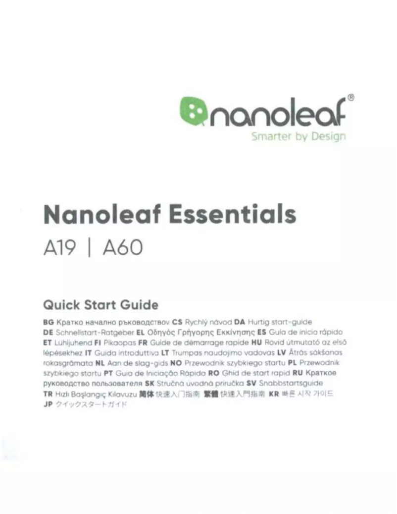 Page 1 de la notice Manuel utilisateur Nanoleaf NL45-0800WT120E26