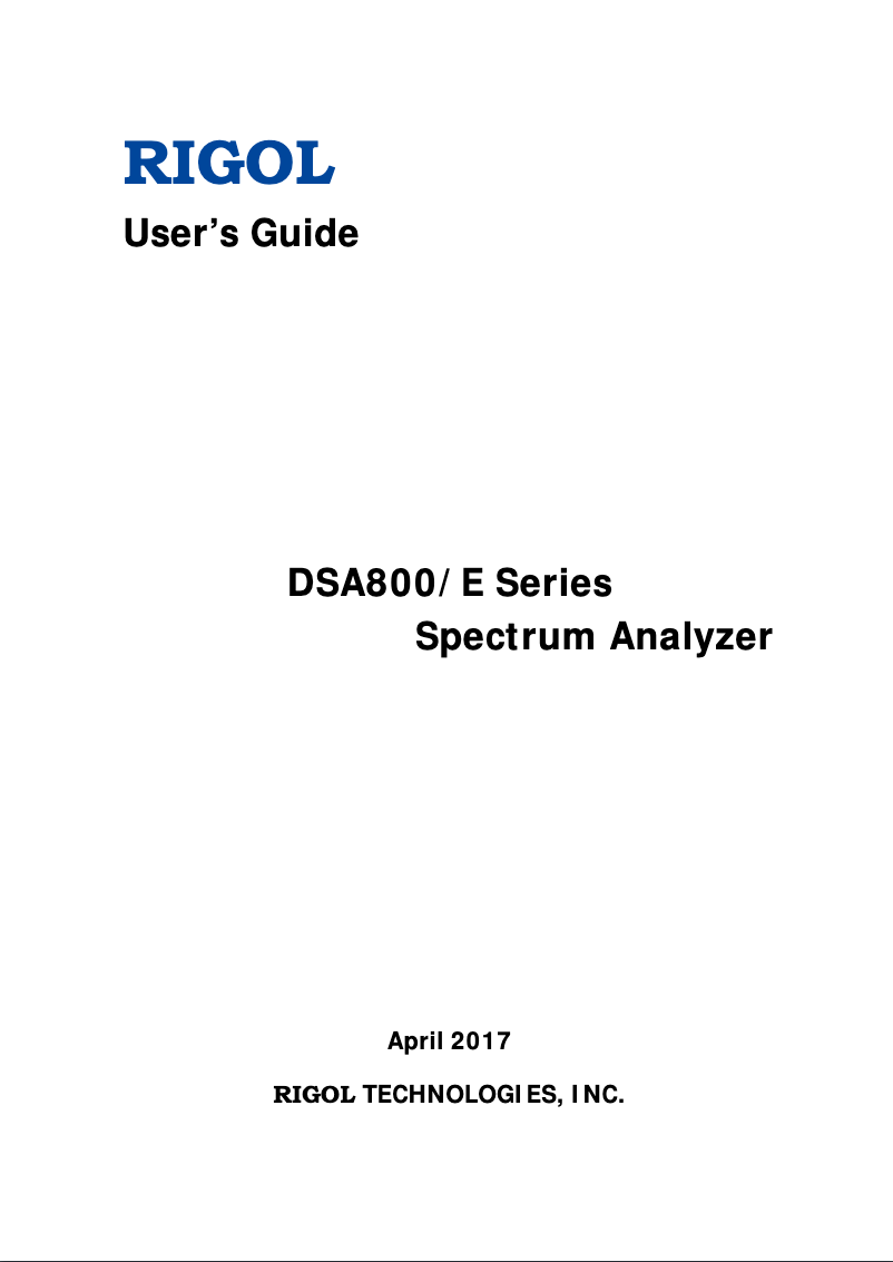 Image de la première page du manuel de l'appareil DSA832E-TG