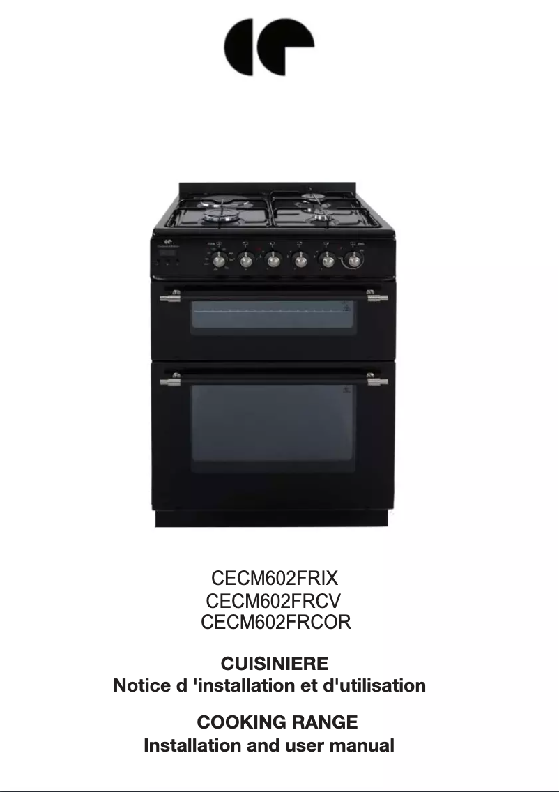 Page n°1 - Manuel utilisateur Continental Edison CECM602FRIX