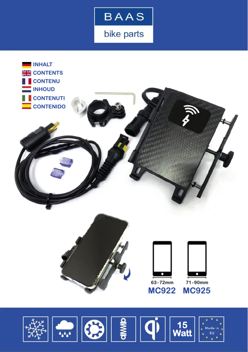 Page n°1 - Manuel utilisateur BAAS MC925