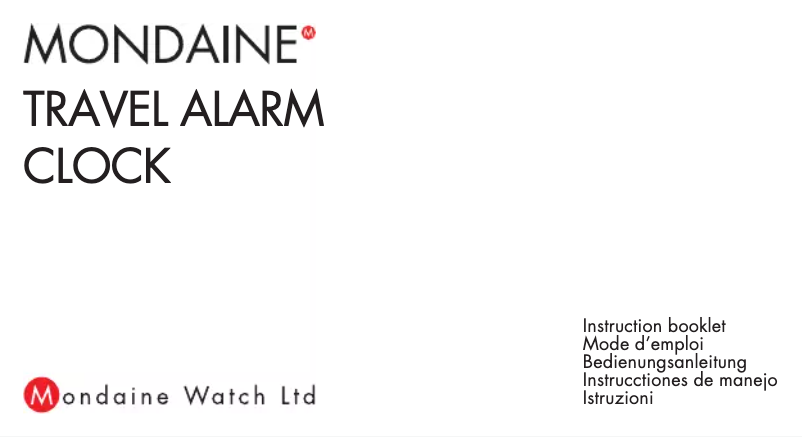 Page 1 de la notice Manuel utilisateur Mondaine GGM.D014