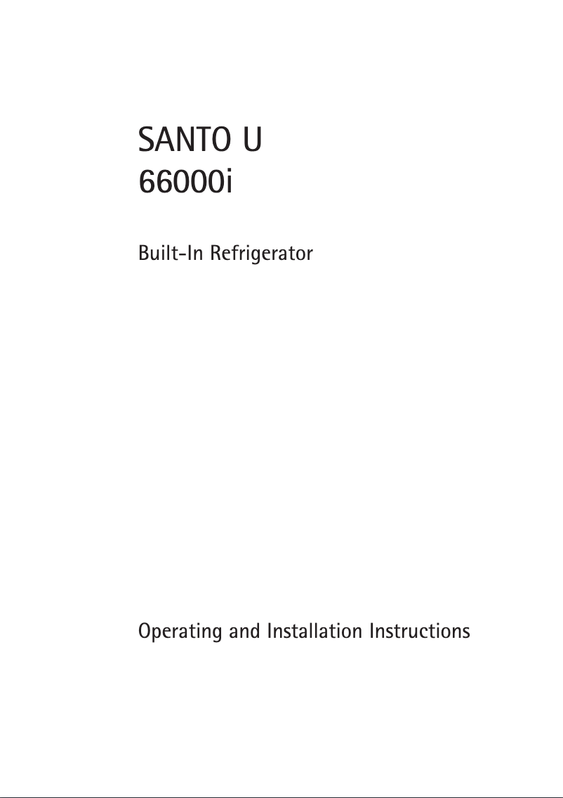 Page n°1 - Manuel utilisateur AEG Santo U66000I