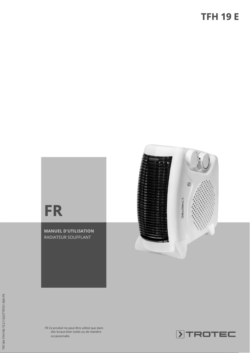 Página 1 del manual Manual de usuario Trotec TFH 19 E