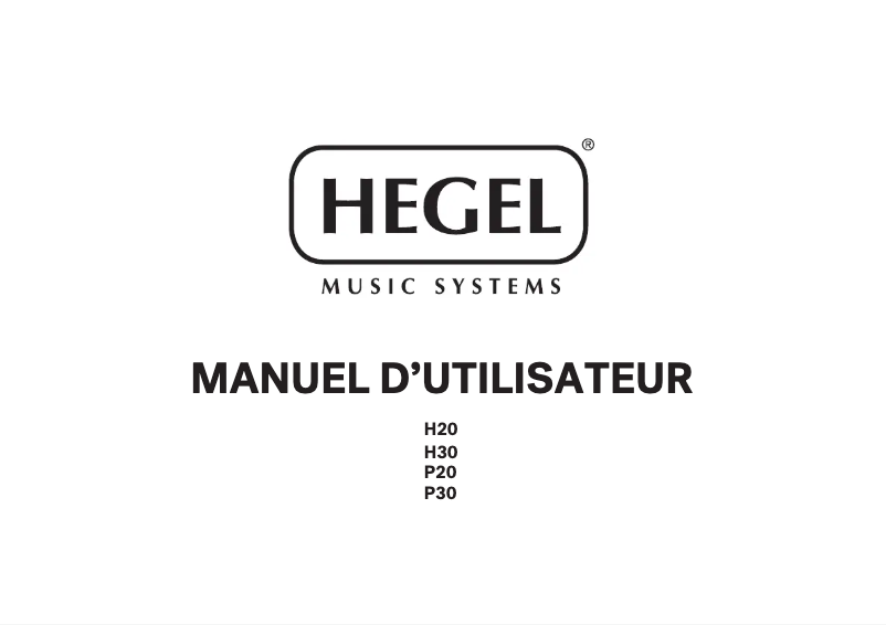 Image de la première page du manuel de l'appareil H30