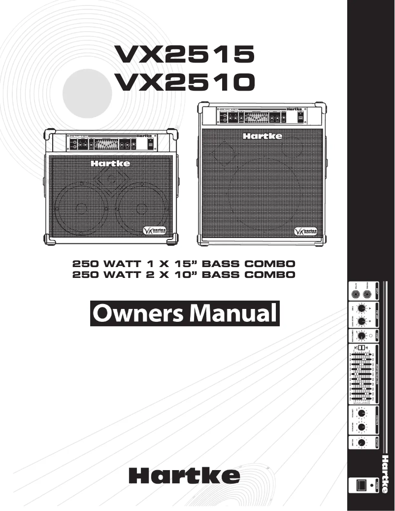 Page n°1 - Manuel utilisateur Hartke VX2515