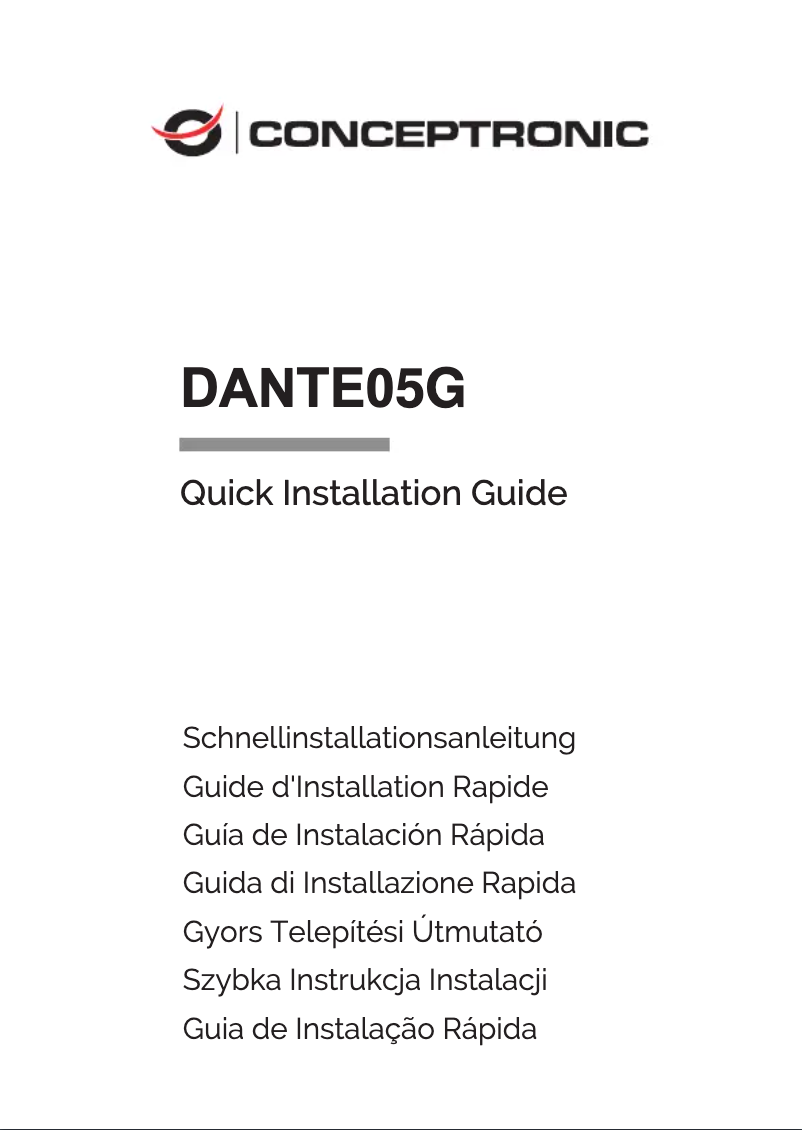 Page n°1 - Manuel utilisateur Conceptronic DANTE05G