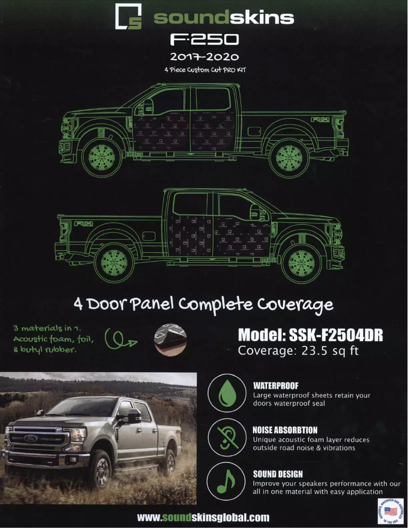 Page n°1 - Manuel utilisateur Soundskins SSK-F2504DR